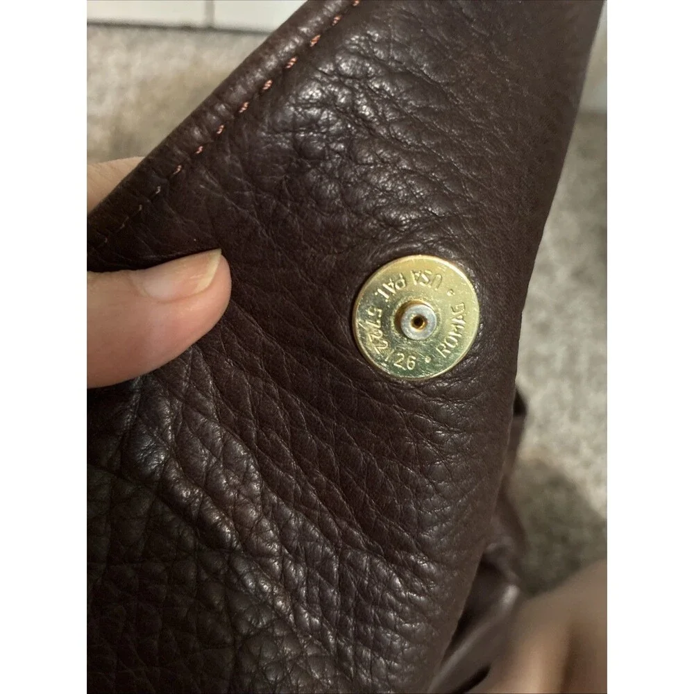 Vintage Romag Leather Messenger Shoulder Bag Brown